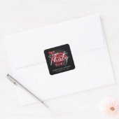 Sticker Carré Neon Red Trente Anniversaire (Enveloppe)
