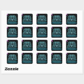 Sticker Carré Neon Snake Synthwave - Retro Viper Strike (Feuille)