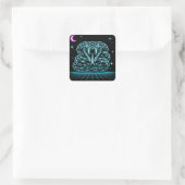 Sticker Carré Neon Snake Synthwave - Retro Viper Strike (Sac)