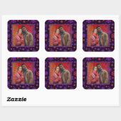 Sticker Carré Neon Snowflakes (Feuille)