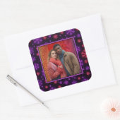 Sticker Carré Neon Snowflakes (Enveloppe)