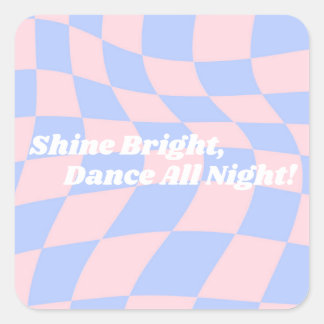 Sticker Carré Neon Super Disco