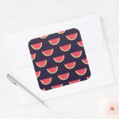 Sticker Carré Neon Watermelon on Purple Pattern (Enveloppe)