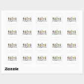 Sticker Carré Nerds LOONEY TUNES™ - Tous Geeks pour moi (Feuille)