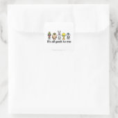 Sticker Carré Nerds LOONEY TUNES™ - Tous Geeks pour moi (Sac)