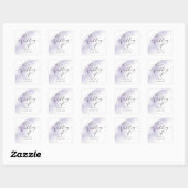 Sticker Carré Nettoyage aquarelle | Enveloppe Mariage violet (Feuille)