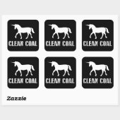 Sticker Carré Nettoyer le charbon (Feuille)