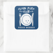 Sticker Carré Nettoyer le club (Sac)
