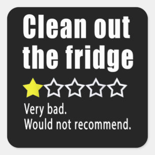 Sticker Carré Nettoyer le réfrigérateur Ne serait pas recomman