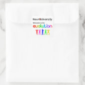 Sticker Carré Neurodiversité Bienvenue dans l'Évolution (Sac)