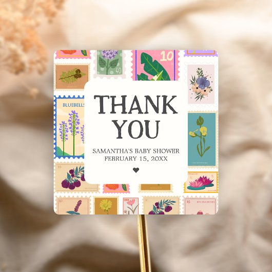 Sticker Carré New Chapter Baby Shower 