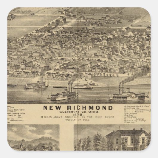 Sticker Carré New Richmond, Ohio (Devant)