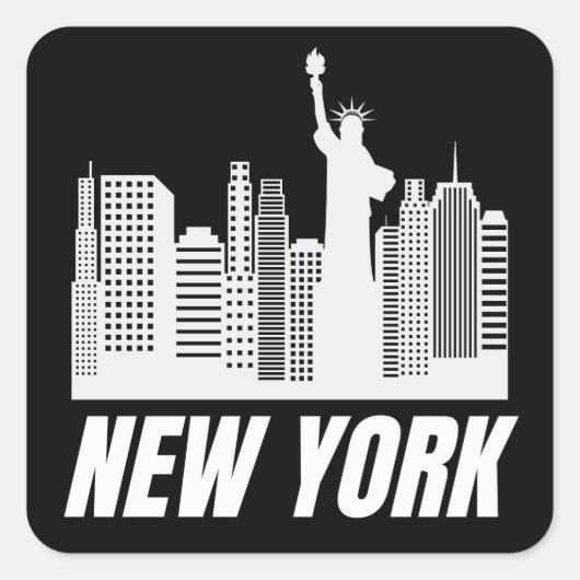 Sticker Carré New York (Devant)