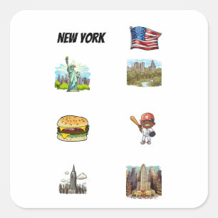 Sticker Carré New York