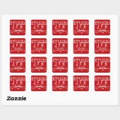 Sticker Carré New York JFK International Airport Code (Feuille)