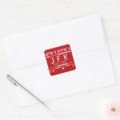 Sticker Carré New York JFK International Airport Code (Enveloppe)
