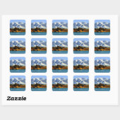 Sticker Carré New Zealand Mountain Landscape (Feuille)