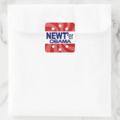 Sticker Carré NEWT Gingrich 2012 (Sac)