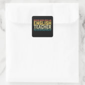 Sticker Carré N'hésitez pas avec un professeur d'anglais Nous ut (Sac)