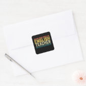 Sticker Carré N'hésitez pas avec un professeur d'anglais Nous ut (Enveloppe)