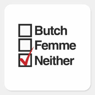 Sticker Carré Ni boucheron ni femme