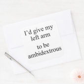 Sticker Carré Ni gauche ni droite (Enveloppe)