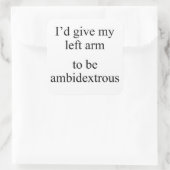 Sticker Carré Ni gauche ni droite (Sac)