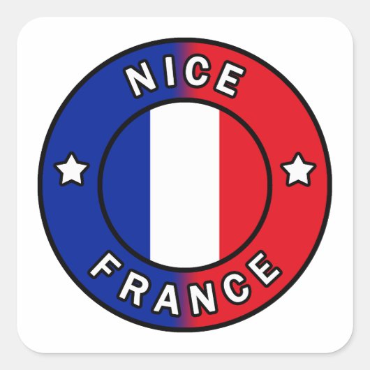 Sticker Carré Nice France (Devant)