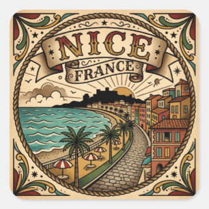 Sticker Carré Nice France