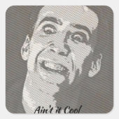 Sticker Carré Nicolas Cage Ain n'est pas Cool (Devant)