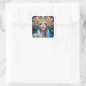 Sticker Carré Night Goddess Queen Imaginaire Art (Sac)