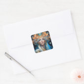 Sticker Carré Night Goddess Queen Imaginaire Art (Enveloppe)