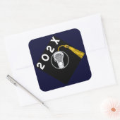 Sticker Carré Night Nav de Lacrosse Team Senior (Enveloppe)