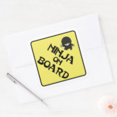 Sticker Carré Ninja à bord (Enveloppe)