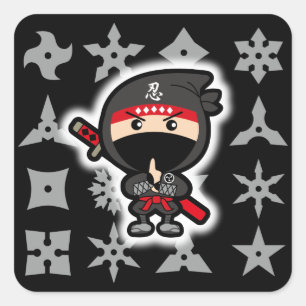 Sticker Carré Ninja Boy