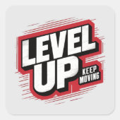 Sticker Carré Niveau supérieur Continuer à avancer (Devant)