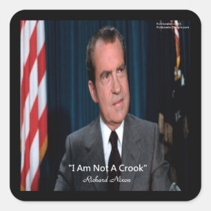Sticker Carré Nixon & Citation de Pas Un Escroc