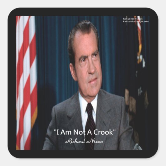 Sticker Carré Nixon et non pas un Crook Citation (Devant)