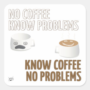 Sticker Carré No Coffee