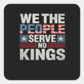 Sticker Carré No King Patriotic Freedom No Kings In America Retr (Devant)
