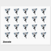 Sticker Carré No Limits Motivation Design (Feuille)
