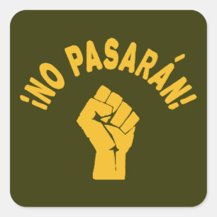 Sticker Carré No Pasaran - Ils ne passeront pas