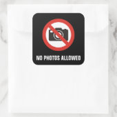 Sticker Carré No Photos Allowed (Sac)