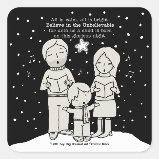 Sticker Carré Noël (Devant)