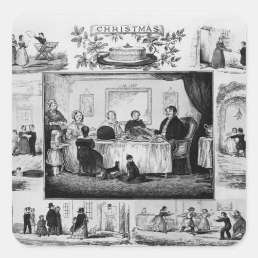 Sticker Carré Noël (Devant)