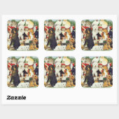 Sticker Carré Noël (Feuille)