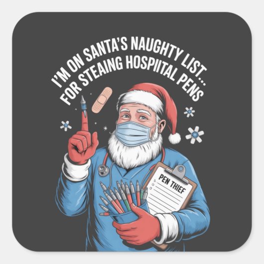 Sticker Carré Noël 2026, (Devant)