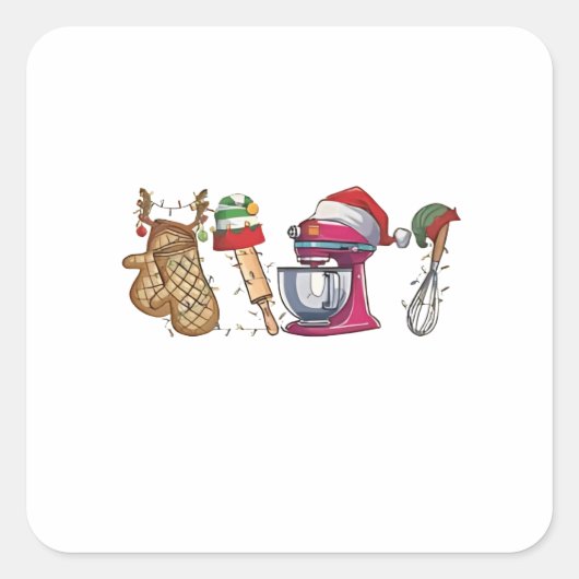 Sticker Carré Noël 2026,  (Devant)