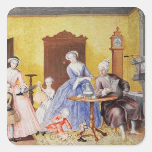 Sticker Carré Noël à la Maison royale d'impératrice (Devant)