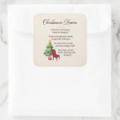 Sticker Carré Noël au Ciel, Chaise vide, Perte, Grief (Sac)